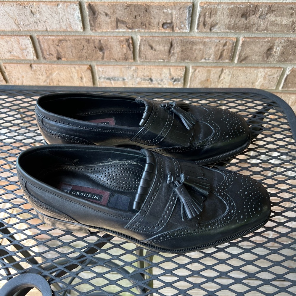 Florsheim Black Leather Loafers Slip-Ons